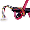 2 Ports eSATA Computers + 4 Pin Power Bracket Slot to 2X7P Locking Latch SATA Data Cable+ 4P Power Cable,0.3M/1FT. 