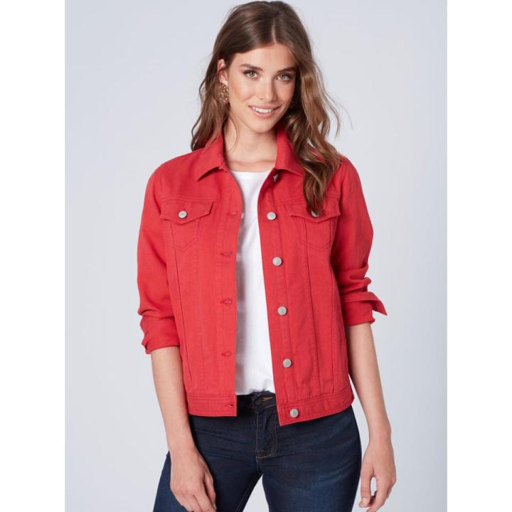 HB Women Red Solid Jacket