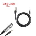 Female to 3.5mm Jack XLR Cable For Bm800 Microphone Right Angle 1/8 3f Trs New 3 Pin Mic Black. 