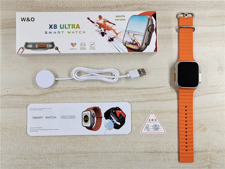 X8 ULTRA Smartwatch | HD Full Screen Touch Display | BT Calling, Notifications,Heart Rate, Sports Mode, Many More | Compatible On Android & IOS