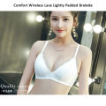 Bras for Girls Sexy Wire Free White Bra For Women Bralette Push Up Brassiere Female Underwear Lingerie Comfort Wireless Lace Lightly Padded Bralette. 