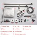 Bathroom Shower set Faucet Wall Mounted Stainless Steel 8 inch Rainfall Shower Head With Hand Shower Bathtub Spout Shower Mixer Set. 