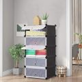 Multi-Purpose Plastic 5-Layer Shoe Rack Organizer | Portable & Foldable Storage Cabinet Tower with Dustproof Cover for Home, Bedroom & Entryway. 