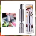 Grind Gourmet Salt and Pepper Grinder Original Pump & Grind Pepper mill are Refillable, Modern Thumb Press Grinder Food Processor Kitchen Tools. 