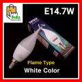 E14, 7 Watt LED Candle Bulb White Color (Thin Screw Type). 