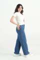 Rockstar Jeans - Classic Mid-Blue Wide-Leg Jeans For Women - Denim Full Pant For Women. 