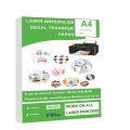 10 Sheets DIY A4 Inkjet Waterslide Decal Transfer Paper White Clear Laser Waterslide Decal Paper for Inkjet Laser Printer. 