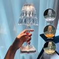 Led 3 in 1 Diamond Table Lamp Rechargeable Night Lights Crystal Projection Desk Lamps. 