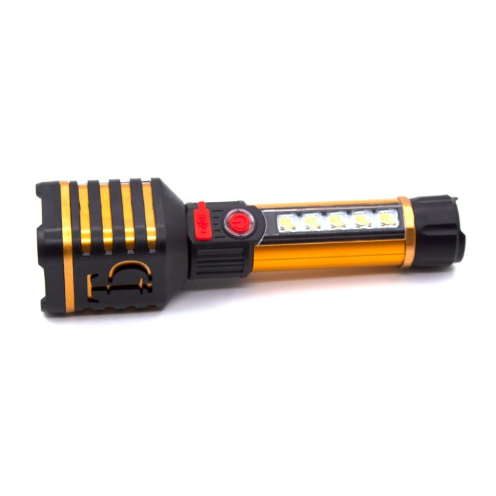 Tdplus%20Super%20Bright%20%20Rechargeable%20Flashlight%20with%20COB*3+%20Aluminum%20Lamp%20Head%2018650%20Lithium%20Battery%201200mAh%204%20Step%20Button%20Switch%20V8%20Port%20USB%20Charging%20Wire%20T59S%20New%20Arrival%20Aluminum%20Plastic%20Retractable%20Zoom%20-%20Image%203
