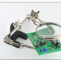 Magnifying Glass Dual Alligator Clips Helping Hands Soldering Station Third Hand Soldering Tool. 