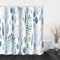 Shower Curtain Waterproof W 71 x H 71 Polyester Fiber Washable Bathroom. 