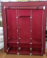 3 Door fancy and portable closet wardrobe storage organizer with shelves for multipurpose No-voven Fabric storage shelf | lightweight 3 door assemble plastic portable wardrobe. 