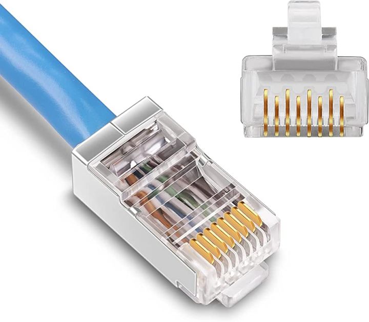 4pcs RJ45 Connector Male 8 Pin Cat5e Cat6 Internet Cable Connecter Internet Connector