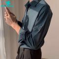 Green Home Fall Shirt Loose Lightweight Korean Style Men Shirt. 