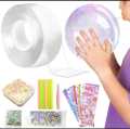 Nano Tape Balloon DIY Kit Fun Tape/ Nano Tape Plastic Bubbles Balloon Two Sided Tape for DIY Craft, Birthday Party Pool Party/1 Nano Tap Roll 3m Length 1 inch Width Double Sided Tap Only Use Hot Air For Soft The Tape & Make Unlimited DIY Craft. 