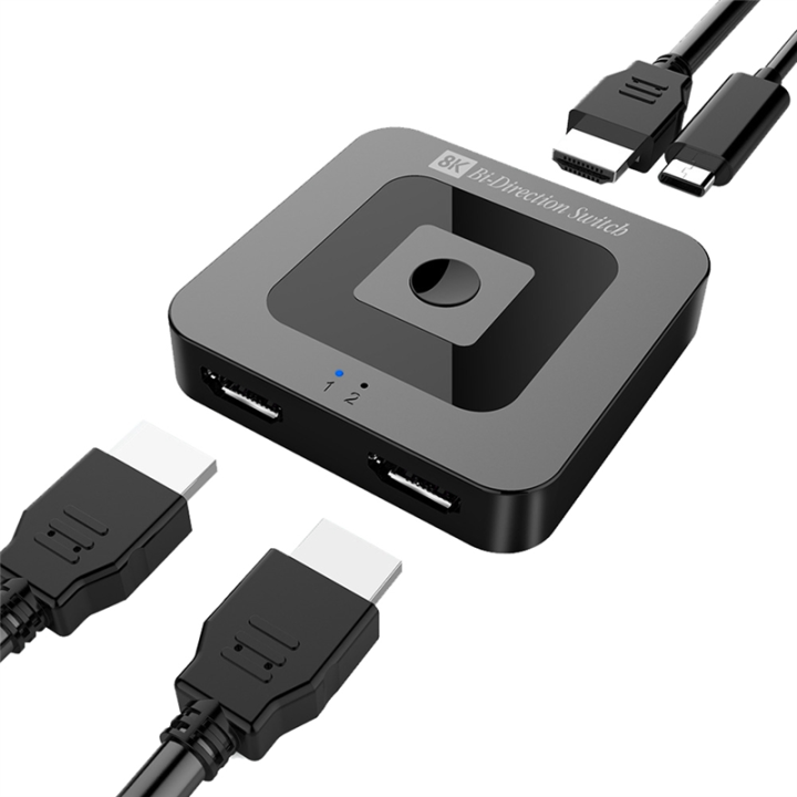 8K -Compatible 2-In-1-Out Switcher Version 2.1 8K60HZ HD Video Converter for / Parts