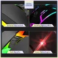 RGB Gaming Mouse With Mousepad 7 Light Breathing Colours In Mouse And Red Medium Size Mouse Pad All Sides Stitched USB. 