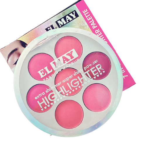 7 Shades Highly Pigmented Matte Blush on Palette