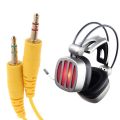 Extension Cable headset extend cord for steelseries siberia v2 gaming headphone length 2m with 3.5 mm headphone splitter. 