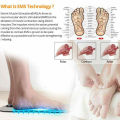 EMS foot massage mat electrical muscle stimulation foot massager foot pad with 6 modes, 9 pain intensity options, to reduce pain, foot massage and care. 