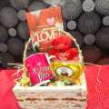 love basket gift for lovers  , gift for love , gift for husband , gift for wife , girlfriend , boyfriend gift for boys , gift for girls , chocolate basket for gift valentine day gift basket. 