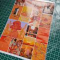 Orange Anime Aesthetic Decorative Stickers (UNCUT)  for Journal And Scrapbook. 