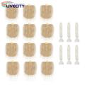 Party Photo Props Kit 18-piece Dwarf Beard Braid Set for Diy Gnome Dolls Faux Fur Beards with Wood Ball Nose Christmas Gnome Doll Craft Supplies Diy Dwarf Decoration Kit. 