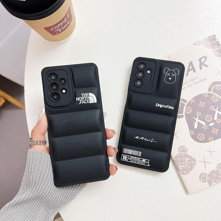 Phone Puffer Case for Samsung Galaxy A14 A13 A12 A04s A52 A52s A72 A54 A22 A32 4G 5G Soft Touch Casing Down Jacket Design Shockproof Lightweight Anti-Scratch Full Camera Protection Cover