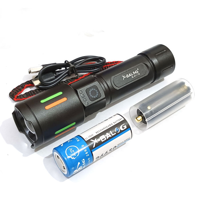 Rechargeable%20X-Balog%20BL-611%20TG%20Multi%20Functional%20Emergency%20Torch%20Imported%20Super%20Strong%20High%20Beam%20Telescopic%20zoom%20Torch%20Flashlight%20Laser%20LED%20Torch%20800%20meters%20to%201km%20Range%2026650%20Battery%20-%20Image%207