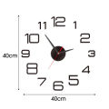 Modern Design Simple DIY Digital Clock Silent Wall Clock Room Living Decoration Punch-Free Wall Sticker Clock Home Wall Decor 1Set. 