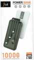 J CELL 10000 MAH Super Fast Power Bank 1000 MAH - Best Charging Power Bank  With Mini Body But Big Capacity - High Performance Power Bank -1 to 4 Phone J-102- With 4 Cable Type B Type C 4 in 1 Fast Charging Best Quality Power Bank With Multi Cables. 