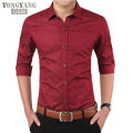 Men Long Sleeve Shirt Men's Polka Dot Casual Shirt. 