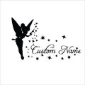Personalized Tinkerbell Wall Decal - Custom Magic Princess Name Sticker for Baby Room Decor. 