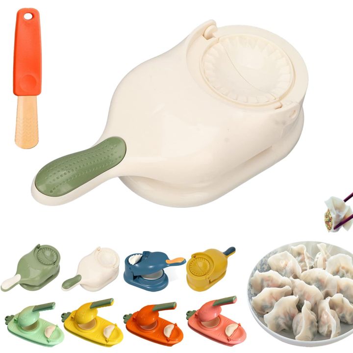 New 2 In 1 Dumoling Maker, 2 In 1 Portable Manual Dumpling Maker Mould for Kitchen, Upgrade Dumpling Maker Press, Empanada press, Easy and Safe to use Dumpling Skin Maker Machine Mold