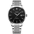 DGSenpi Men Fashion Quartz Watch Waterproof Luminous Business Solid Steel Watch with Calendar. 