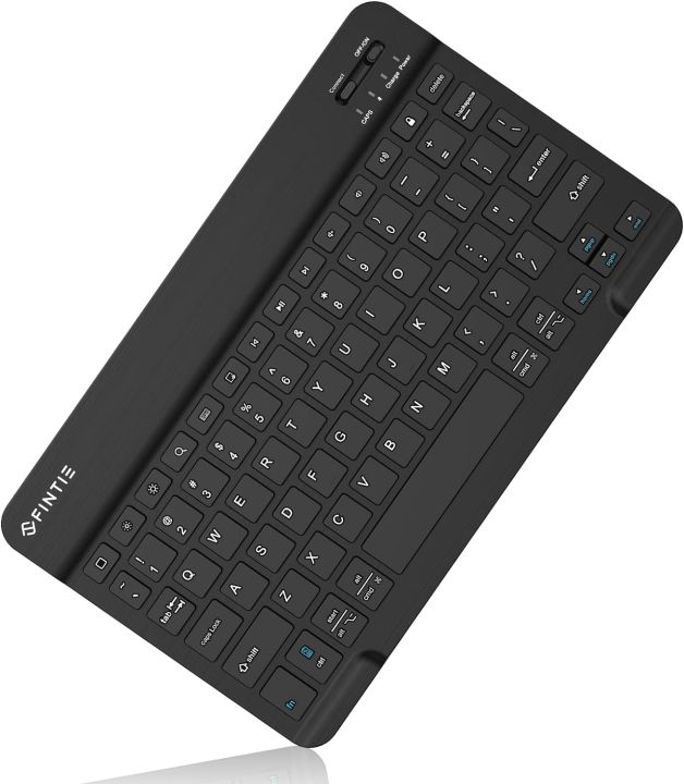 Fintie 10-Inch Ultrathin (4mm) Wireless Bluetooth Keyboard for iPad Samsung Tablet, iPhone Smartphone, iOS, Android Tablets Phone