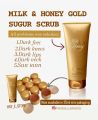 Derma Queen Milk and Honey Sugar Scrub 25ml – Milk & Honey Gold Sugar Scrub for All Skin Types – Gentle Exfoliating Scrub for Mother & Kids – Nourishing Scrub Milk Honey Sugar Formula – Sugar Scrub Milk Honey Gold for Soft & Smooth Skin. 