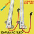 White and Warm(Golden / Yellow) Direct AC-220 Volt SMD Strip Light 30cm / 12inch (72 SMD LEDs High Brightness Night Bar Strip) Energy Saving for Home Kitchen Cabinet Wall Decor. 