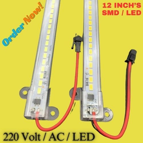 White and Warm(Golden / Yellow) Direct AC-220 Volt SMD Strip Light 30cm / 12inch (72 SMD LEDs High Brightness Night Bar Strip) Energy Saving for Home Kitchen Cabinet Wall Decor