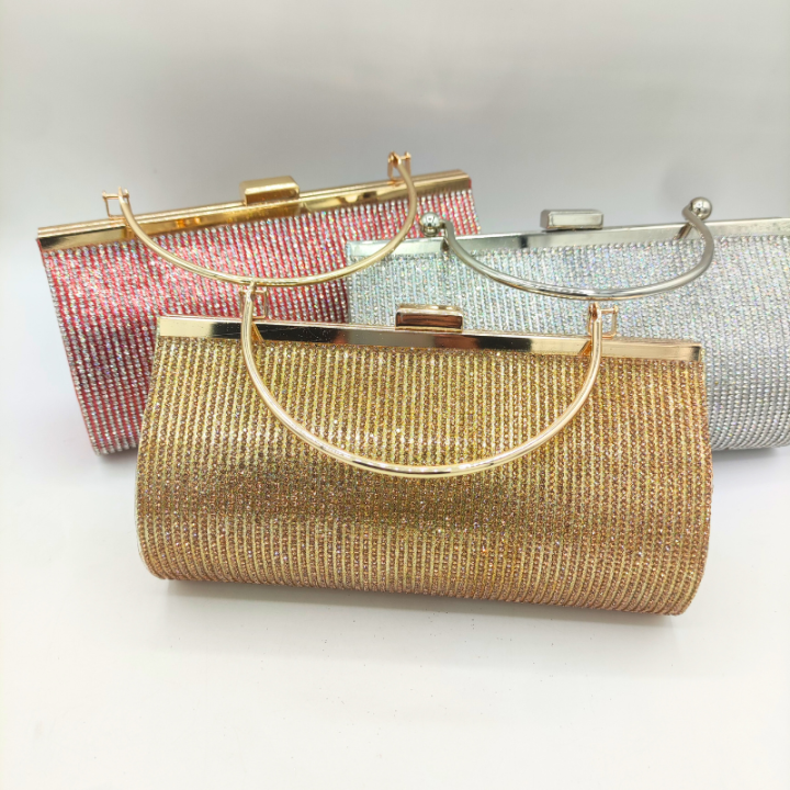 Carmine Silver Golden red Latest Fancy Bridal Wedding Party Crystal Ladies Clutches Clutch for women Ladies Bag Clutch For girls wallet for women wallet for girls Clutches For girls Women Clutches purse for women purse for Girls-Golden Silver Black Red