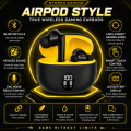 Stereo Gaming Earpods Style Wireless Earbuds TWS Ear Buds Bluetooth. 