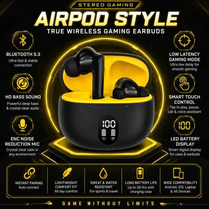 Stereo%20Gaming%20Earpods%20Style%20Wireless%20Earbuds%20TWS%20Ear%20Buds%20Bluetooth%20-%20Image%203