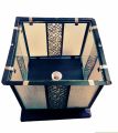 Black Square Outdoor Mount Base Gate Pillar Light. 
