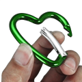 Heart-shaped Aluminum Carabiner Key Chain Clip Outdoor Keyring Hook Water Bottle Hanging Buckle Travel Kit Accessories. 
