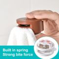 Towel Clip Towel Plug Holder Towel Hanger Button Pressure Type Press Punch Free Wall Window Bathroom Kitchen Organizer Rack. 