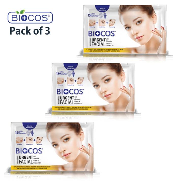 Quick and Easy Refreshment with Pack of 3 Urgent Facial Sachet