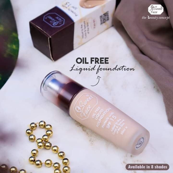 Sweet%20Face%20Oil%20Free%20Liquid%20Foundation%2055ML%20100%25%20Waterproof%20Protect%20With%20SPF%2015%20(Natural%2002)%20-%20Image%202