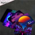 MaiYa Funny Neon Retrowave synthwave digital art Laptop Computer Mousepad Smooth Writing Pad Desktops Mate gaming mouse pad. 