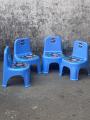 Kids Table & Baby Chairs Available in Multi Random Colors. 