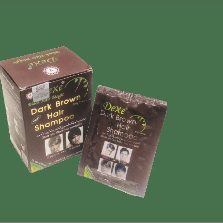 2 Sachet - BROWN Color Fast Hair Dye Shampoo  - 20 ML each